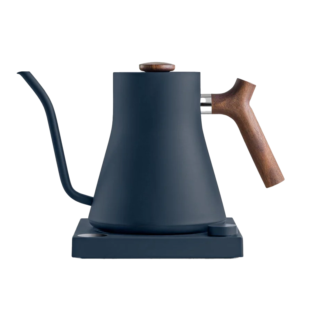 Fellow Stagg - Elektrischer Wasserkocher EKG Stone - Blau mit Walnuss 0,9l