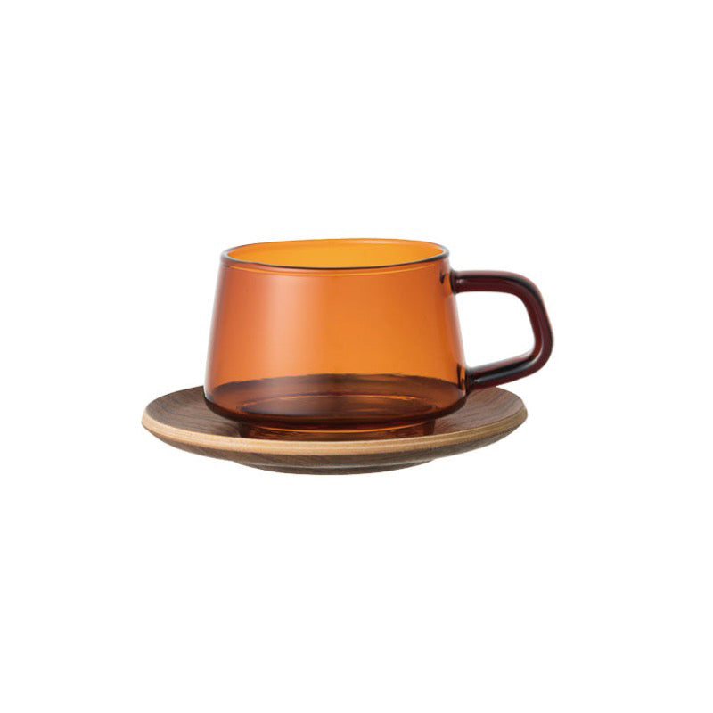 Kinto SEPIA Tasse und Untertasse Bernstein, 270ml